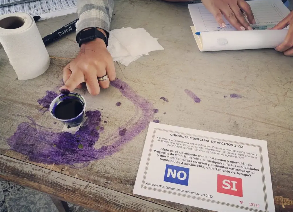  Papeleta de la consulta municipal de Asunción Mita. 